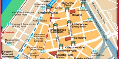 地图的横滨、东京